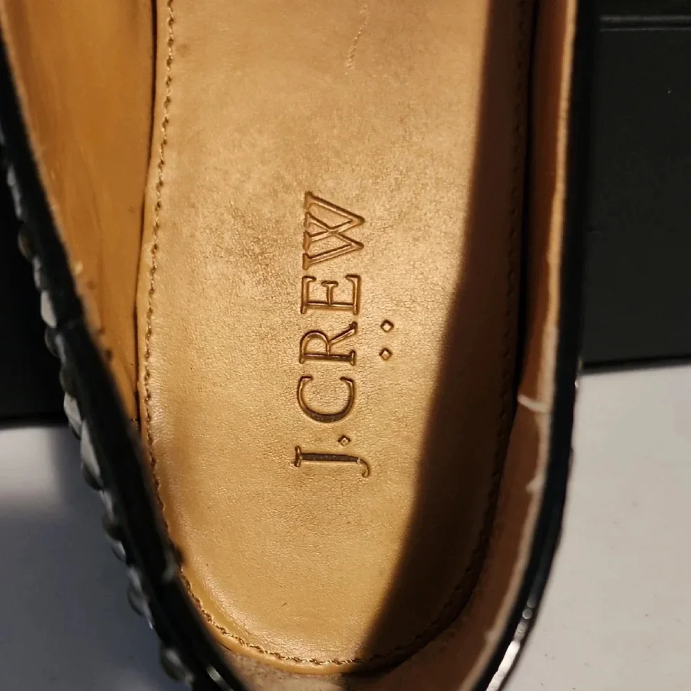 J. Crew Black Studded Loafers - Picture 2 of 8